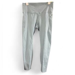 Steel blue all in motion dynamic flex leggings with pockets and in seams 23